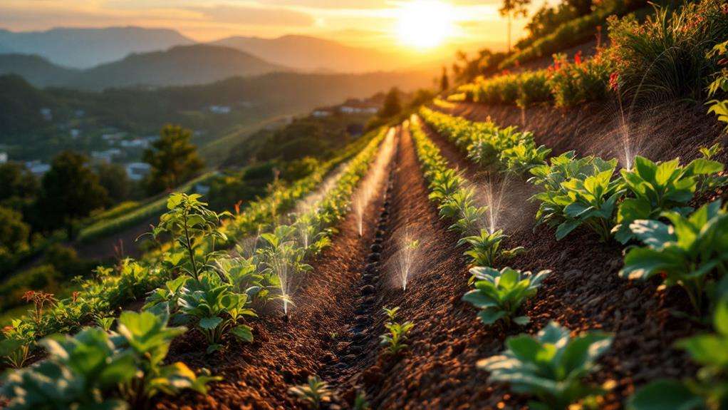 slope conservation through water management