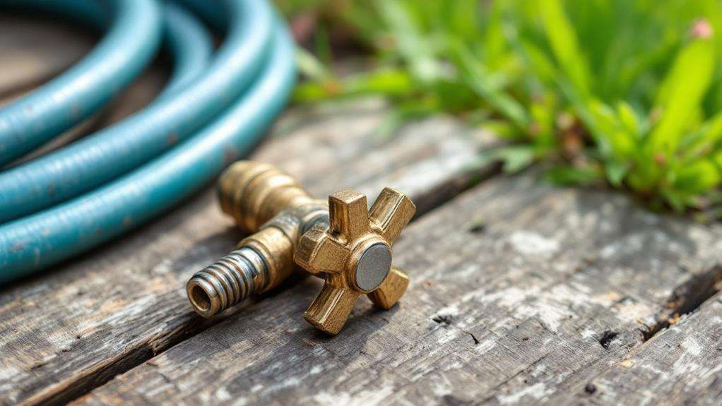 turn on water spigot
