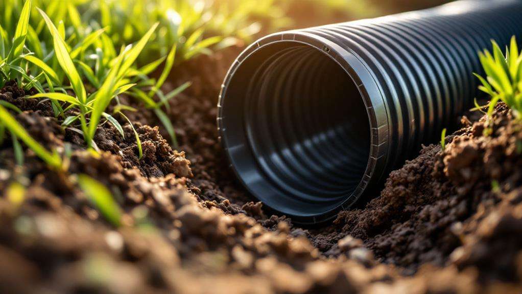 corrugated subterranean water drainage structures