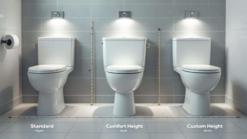 toilet height adjustment possibilities