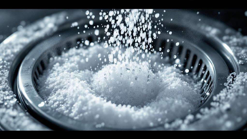 boiling water with salt added