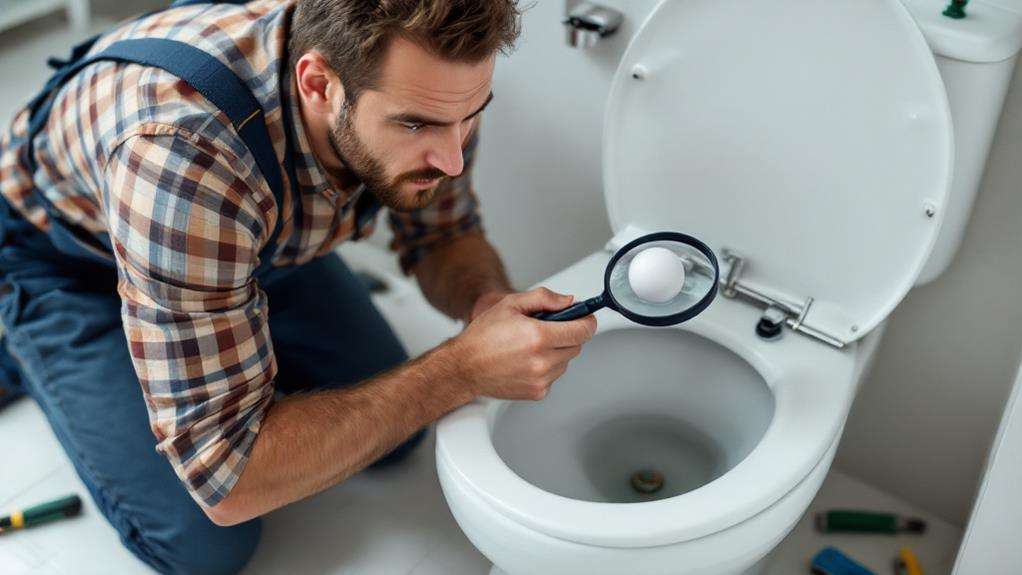 identifying cause toilet malfunction