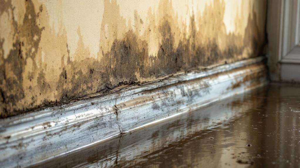 unsightly moisture induced wall discoloration