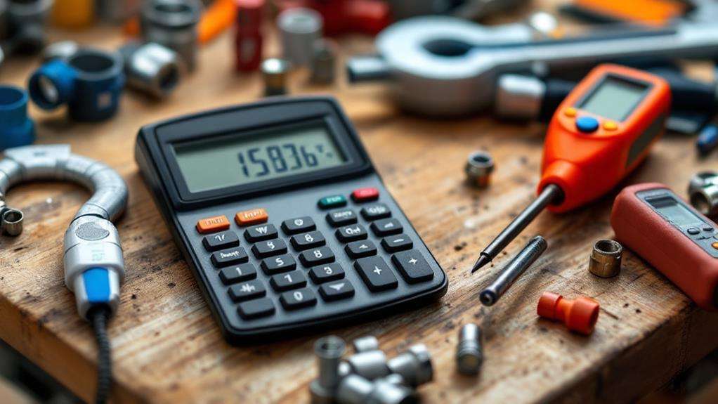 plumbing tools and measurement instruments