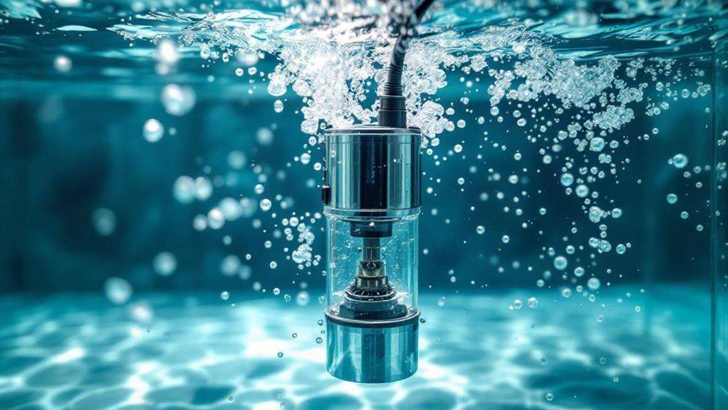 underwater liquid displacement devices