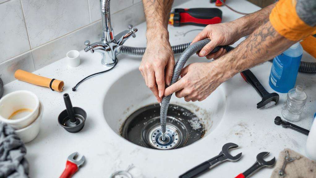 unclogging plumbing obstructions efficiently