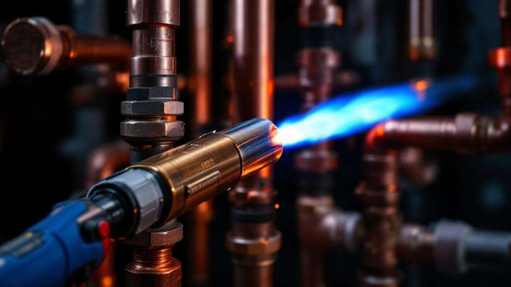ignites pipes for repair