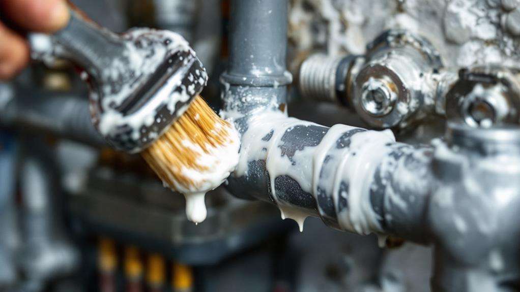 lubricating plumbing pipe connections