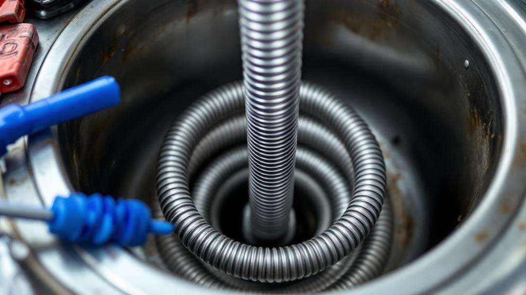 unclogging pipes with drain snakes