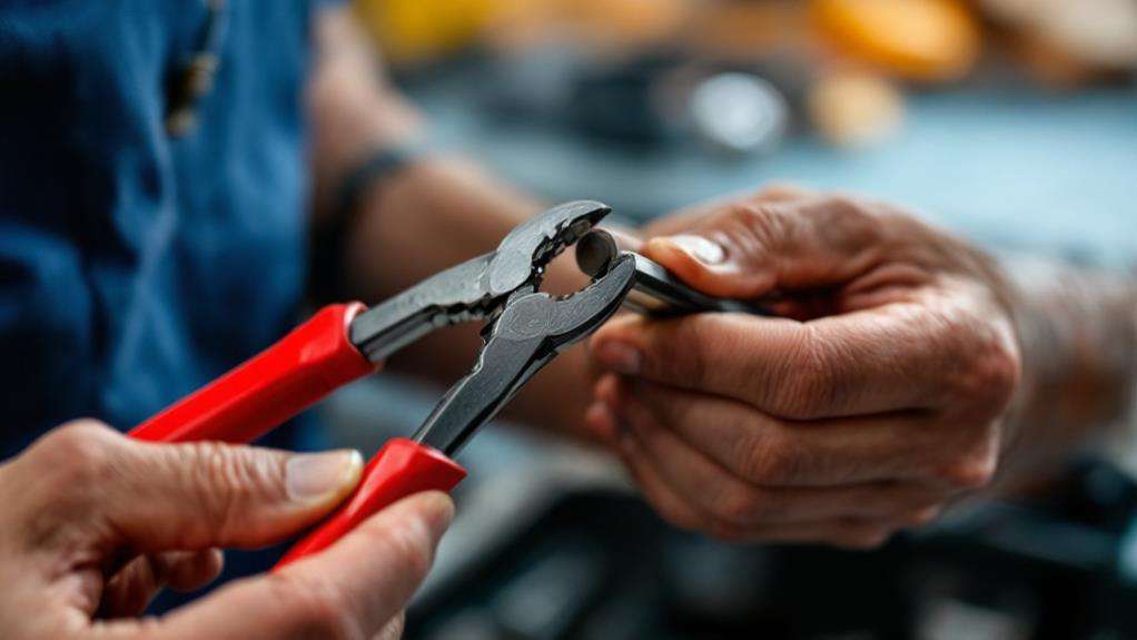 careful plier tightening avoidance