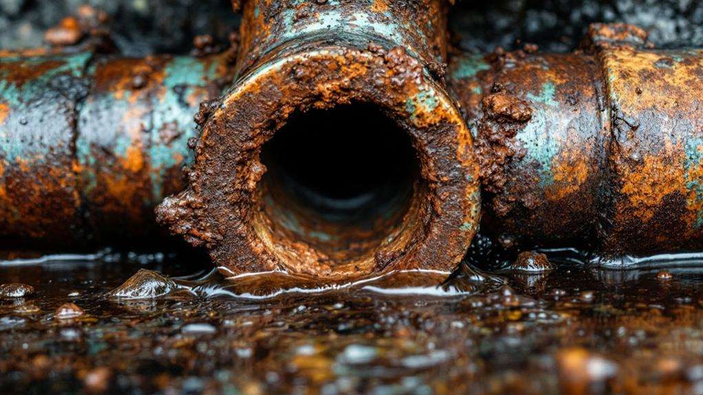 corroded pipes detection indicators