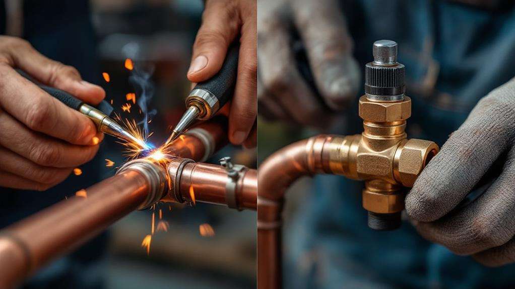 How to Connect Copper Pipes: Soldering vs. Compression Fittings