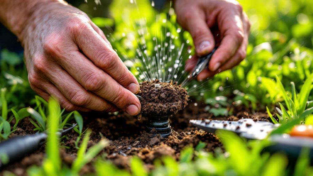unclog sprinkler head maintenance